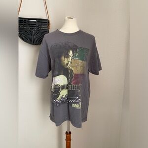 Zion Rootswear Bob Marley Grey T- Shirt, Size Large